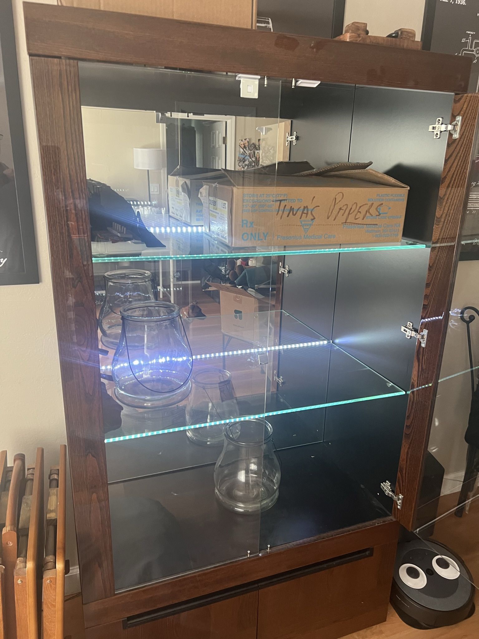 Scandinavian Design Glass Cabinet