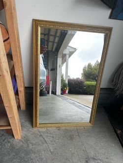 Gold Ornate Framed Wall Mirror