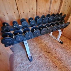 Ivanko Prostyle Dumbbell 5lbs to 50lbs and Rack - $2,000