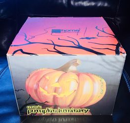 Ceramic Pumpkin Luminary from Jc penny home collection.