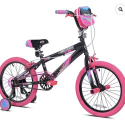 Kent Sparkles Bicycle, 18" Wheels, Child Ages 6+, Black and Pink * BRAND NEW*