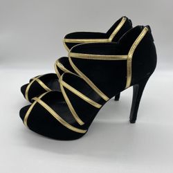 POUR LA VICTOIRE suede platform stiletto heels SHOES 8