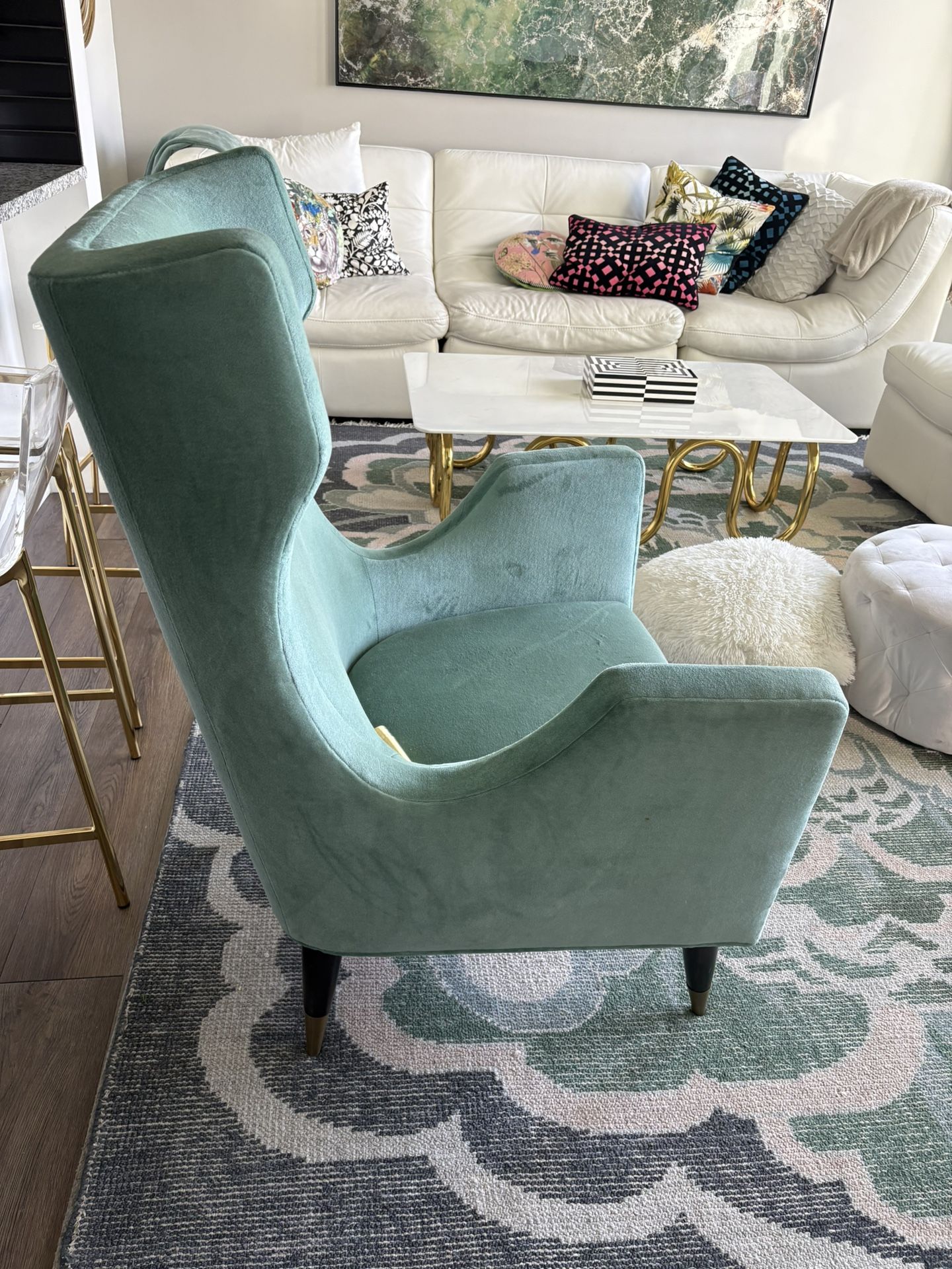 Jade Green Arm Chair 