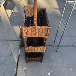 Wicker Basket Table 