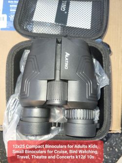 12x25 Compact Binoculars for Adults Kids Small Binoculars for Cruise B &KYYO