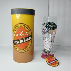 LOLITA COLLECTIBLE "21" PILSNER GLASS 22 OZ