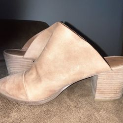 Tan Suede Mules - Heels