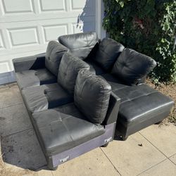 Black Leather Couch