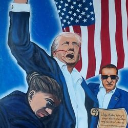 DONALD TRUMP Painting entitled "FIGHT!"