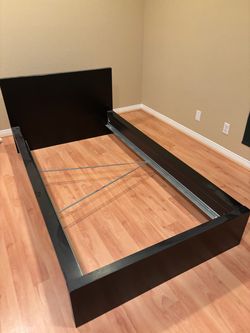 Twin size bed frame with mattress