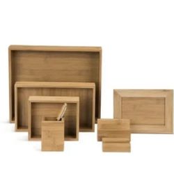 Bamboo Desk Organizing Set 