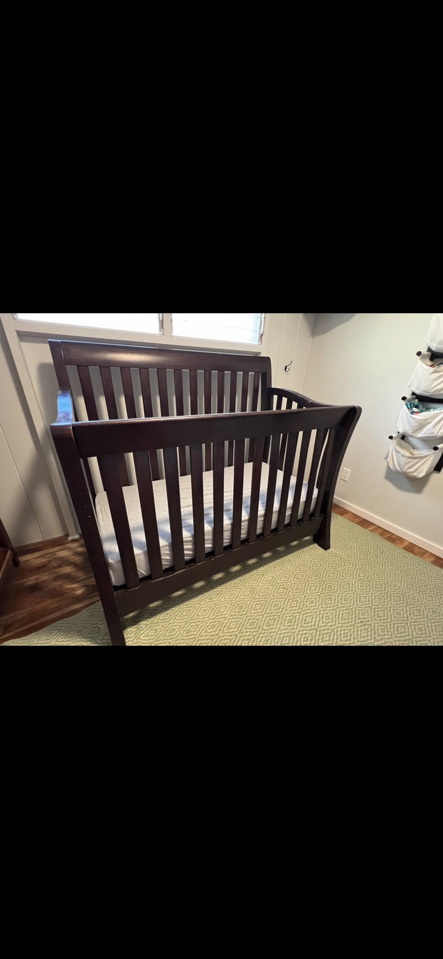 FREE Dark Wood Baby Crib