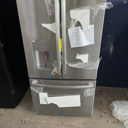 Brand New Stainless Steel 3 Door Ge Refrigerator 
