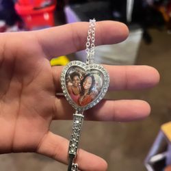 Custom Key Photo Necklace 