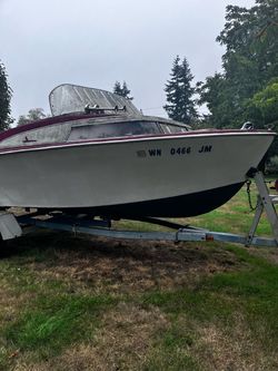 Runabout Boat on Trailer