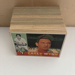 1960 Topps Baseball Cards 125 Different Cards Partial Set Crease Free Nice Shape