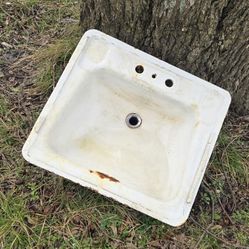 1954 American Standard Cast Iron Sink - Restoration / Outdoor Station / Garden Art