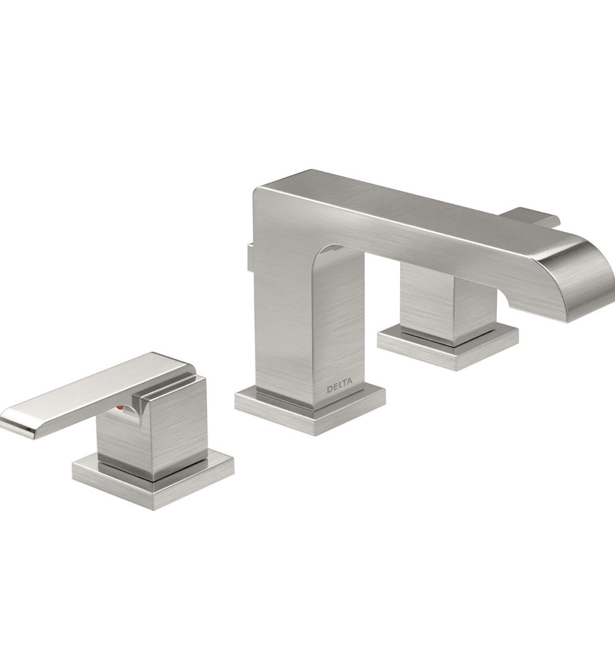 Delta Faucet Ara Widespread Bathroom Faucet Brushed Nickel, Bathroom Faucet 3 Hole