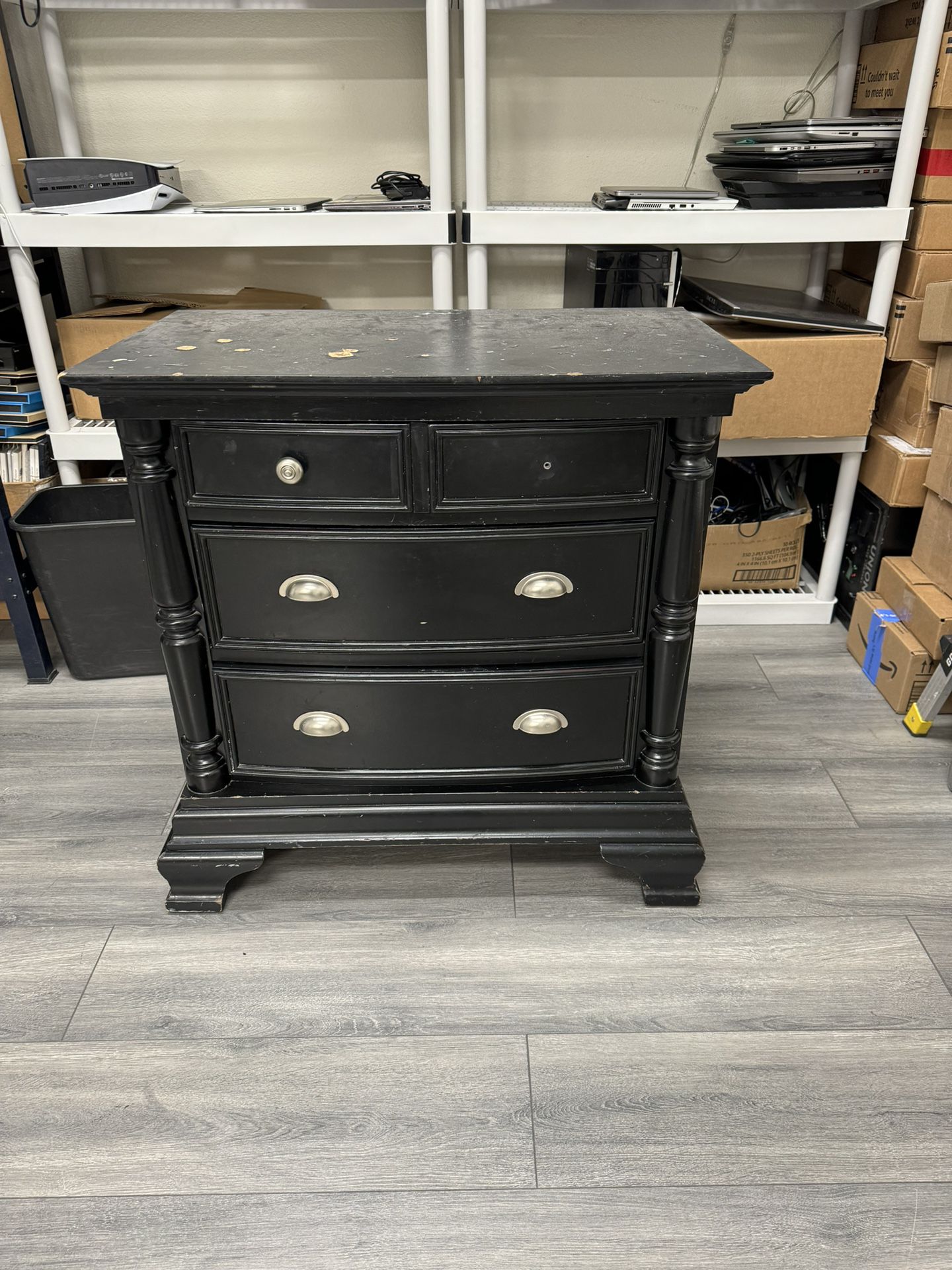 Black End Table Side Dresser Hutch Night Stand