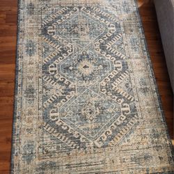 Loloi Skye Denim / Natural 5x7.6 Blue Rug
