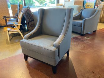 High Back Lounge Accent Chair in Grey