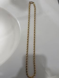 Gold Rope Chain Necklace