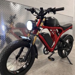 New! 2000 W, Electric Bike, 35 Mph, Dual Battery, Gray Or Red, FREE DELIVERY! 