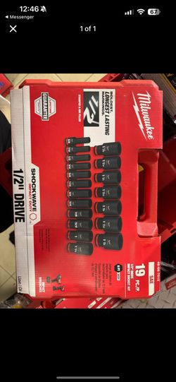 Milwaukee 19 Piece Socket Set 1/2 SAE