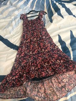Floral Dress High-low dress  with Ruffle Hem