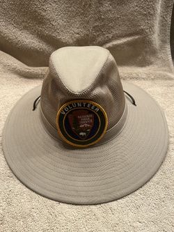 Tan/Kaki Cotton Twill National Park Service Breezed Volunteer Safari Hat Size Medium