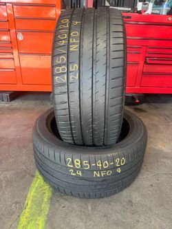 20” tires michelin 285/40/20 semi new with free installation $250