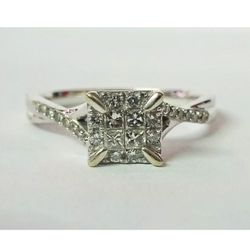 White gold diamond ring