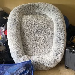 Grey Human Sized Dog Bed 