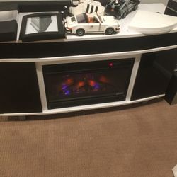 Electric Fireplace TV Stand BT Speaker