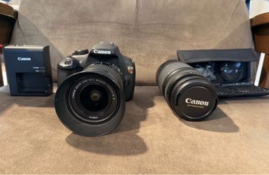 Canon EOS REBEL T5 With 18-55mm Lens And 75-300mm with Battery charger