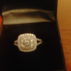 Engagement Ring 1 Ct. 14k White Gold Size 7