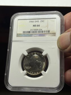 2 - 1966 SMS Washington Quarter NGC MS 66