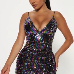 Fashion Nova Sequin Mini Dress - Brand New!