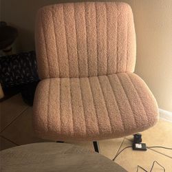 Pink Criss Cross Armless Office Chair