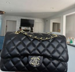 Beautiful Black Medium Flap Bag 