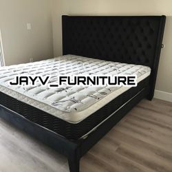 King Bed Frame With Mattress 
