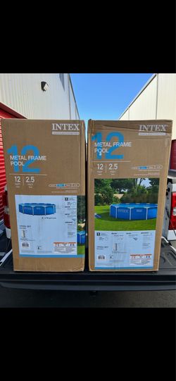 NEW Intex Metal Frame Pool & Filter Pump - 12' x 30”