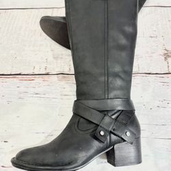 Women’s UGG Australia BANDARA Tall Knee High Leather Boots Riding Sz 7 US Black