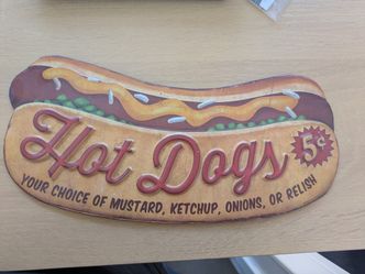 Nostalgic Hot Dog Sign 