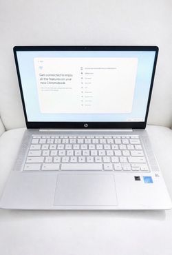 HP Chromebook 14a-na0021nr 14", White Cover Silver Interior