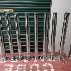8 X 28" Adjustable Chrome Table Legs