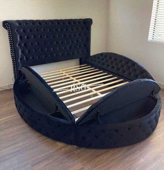 Color Options Round Shaped Storage Bed Frame 🪟 Queen Size Bed/King Size Bed Extra Discount Code RSG
🔥🔥 Mention OfferUp for this Special Price!!