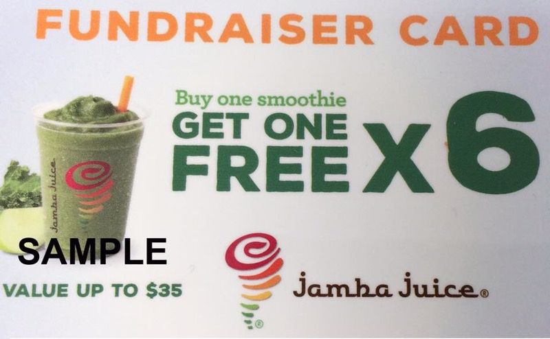 Jamba Juice fundraiser cards