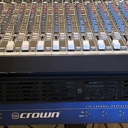 Mackie CFX20 Mixer and Crown CP660 Amp