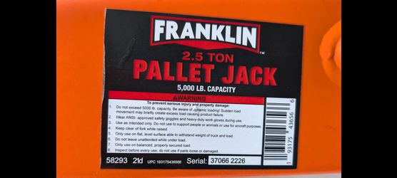 Franklin 2.5 Ton Pallet Jack